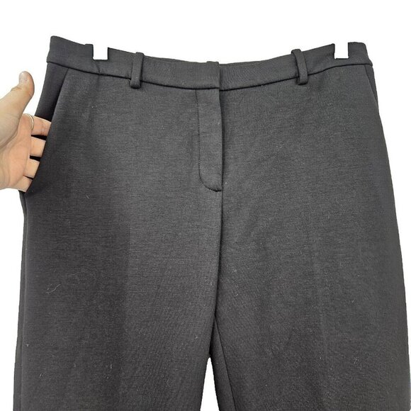 Theory Treeca Tailored Trouser Pants Double Knit Jersey Black Women’s Size 6 - Picture 6 of 13